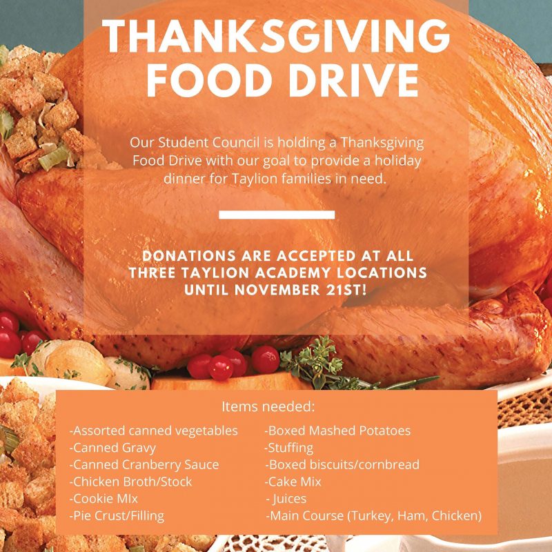 Thanksgiving Food Drive At Taylion High Desert Academy