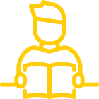 Icon of a student studying